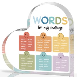 Regalos de salud mental, regalos de consejero escolar, afirmaciones de psicología positiva, señal acrílica de corazón, asesoramiento de salud mental, decoración de oficina de consejería, regalo de