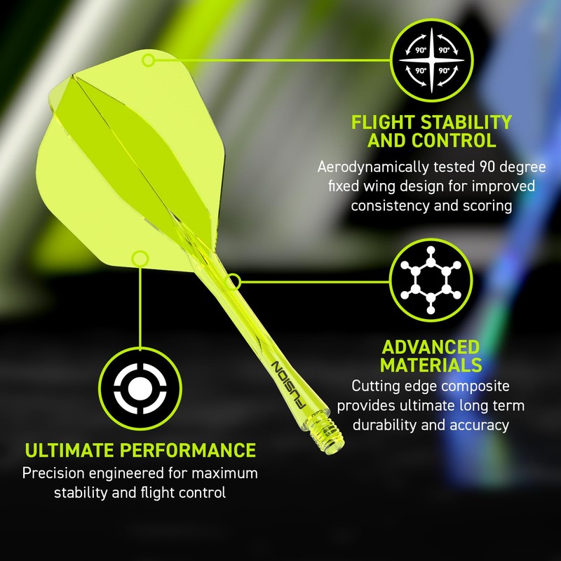 WINMAU Darts Fusion Integrated Flight & Shaft System - No.6