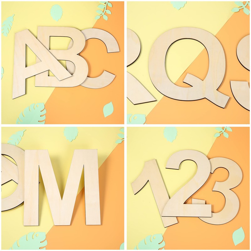 12 Inch Wooden Letter S, 1/4 Inch Thick Large Unfinished