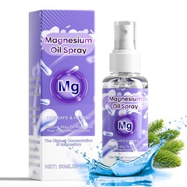 Magnesium Oil Spray, 100% Organic Magnesium Spray, Natural Ingredient & Fast Absorbent, Natural Magnesium Chloride Oil for Feet & Body, Nourish Skin, Promote Sleep