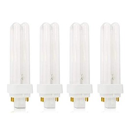Circle (4 Pack CFL Bulbs Direct Generic Replacement for Panasonic FDS18E35/4 18W 3500K Double Tube, 4 Pin G24q-2 Base, Compact Fluorescent Light Bulbs