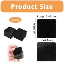 ZPSCXQ 24Pcs Rug to Carpet Gripper, Rug Gripper for Carpeted Floor, Invisible and Traceless Anti Slip Foot Pad Fixing Sticker Suitable for Carpeted Floor Stair Sofa Cushion Car Boot Liners