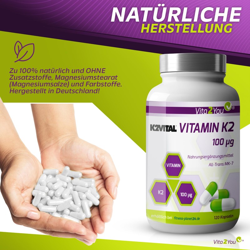 Vitamin K2 100µg – 120 Capsules – Natural Menaq Uinon