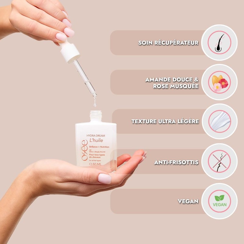 Osée Hydra Dream Öl, 50 ml, Nutrition & Brillance, vegane