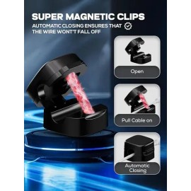 Organizador De Cables Con Clips Magnéticos Para Escritorio Y