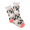 K. Bell Girls' Fun Kids Novelty Crew Socks, Kitty (Pink