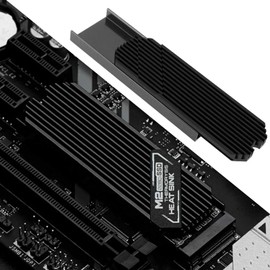 YINETTECH M.2 2280 SSD NVME Heat Sink Cooler Kit Single Double Side Heatsink Aluminum Black