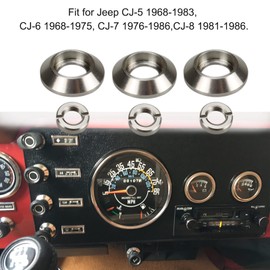 Dashboard Switch Bezel Nut Set Fit for Jeep CJ5 CJ7 CJ8 1972-1986 Headlights Wiper and HVAC Fan Switch