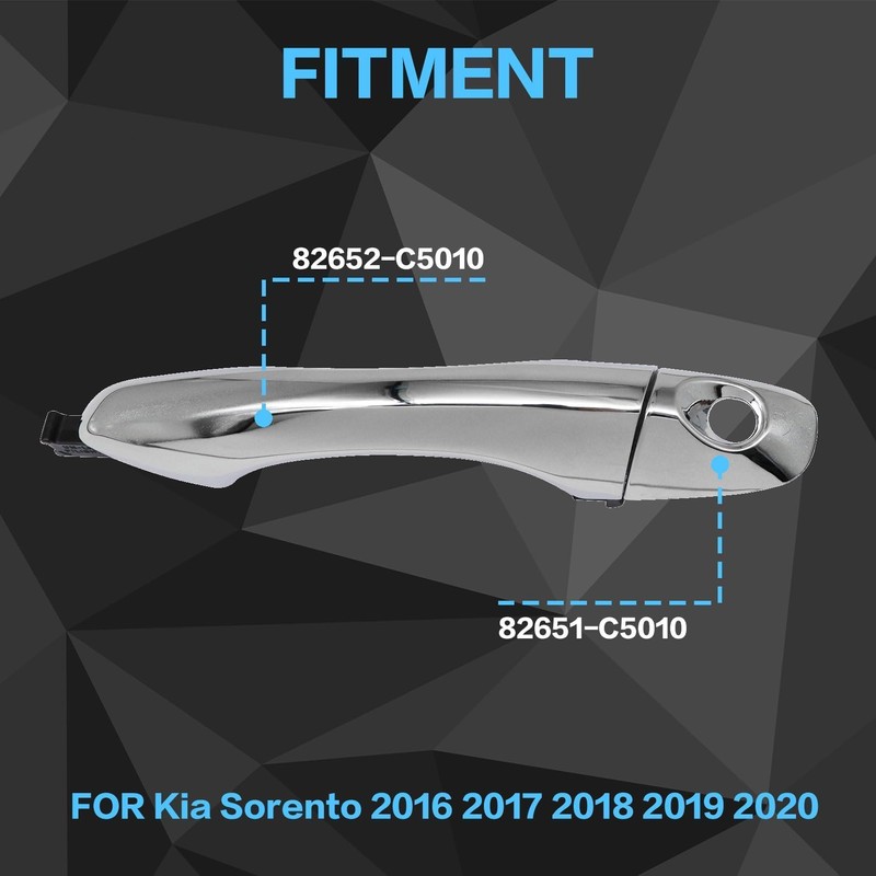 Priprilod Front Driver Side Chrome Outside Door Handle Compatible with