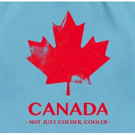 Vintage Gym Bag with Writing “Canada, Not Just Colder, Cooler” - Blue -