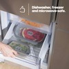 LIVIVO 5pc Stacking Food Storage Containers Set with Fitted Airtight