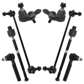 TRQ Front Steering & Suspension Kit Ball Joint Sway Bar Stabilizer Link Tie Rod Compatible with 2007-2012 Acura RDX