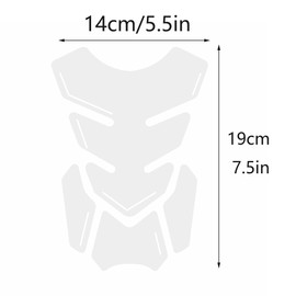 QIUMING Tank Pad 3D Carbon Brown Look Universal Compatible Waterproof Paint Protection for Car Motorcycle Tank 3D Motorcycle Tank Protection Sport Sticker for Motorcycle Tanks Black 14 x 19.5 cm (Style 2)