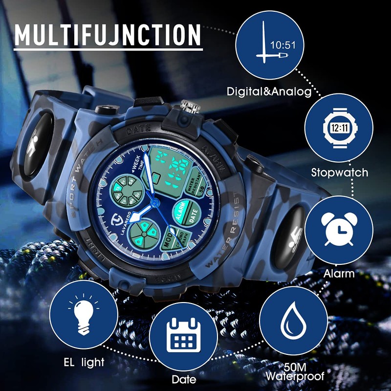 Watch Kid's Watches Boys Analog Digital Quartz Sport Electronic Military