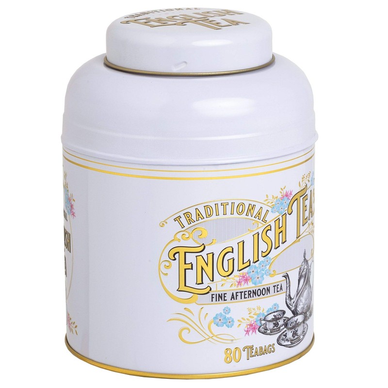 Vintage Victorian Tin with 80 English Afternoon Tea Teabags