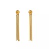 ZARD Round Bead Chain Tassel Drop Earring 14K Gold