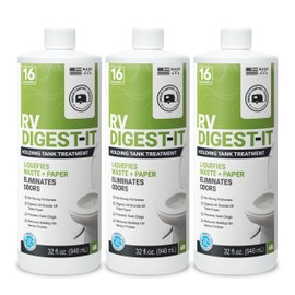 Unique RV Digest-It RV Toilet Treatment - Eliminates Odors at the Source and Liquifies Waste - 16 Uses Per Bottle 32 oz (3-Pack)