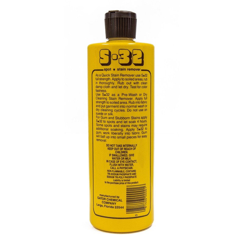S-32 Spot Stain Remover, Safely Removes Stubborn Spots and Stains,
