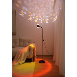 Sunset Projector Lamp, Standing Dual Light Floor Lamp with Remote Control, Water Ripple Sunset Lamp, Replaceable Filter 360° Rotating LED Floor Lamp, 3 Color Changing Living Room Sunset Floor Lamp