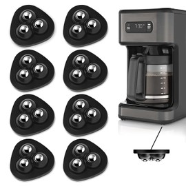 uadbau Appliance Slider, 8 Pack Self Adhesive Mini Caster Wheels, Appliance Rollers, 360° Swivel Universal Rollers, Appliance Sliders for Kitchen Appliances, for Coffee Maker, Countertop, Storage Box