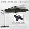 ABCCANOPY 10FT Cantilever Umbrella Offset Hanging Patio Umbrella with Base