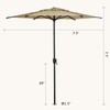 Abba Patio 7.5FT Lyon Outdoor Patio Umbrella Outdoor Table Umbrella