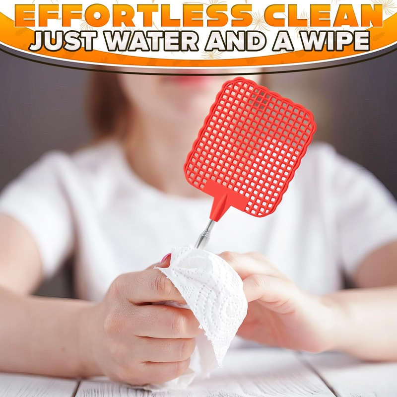 3-Pack Telescopic Fly Swatter Set – Durable and Lightweight Extendable