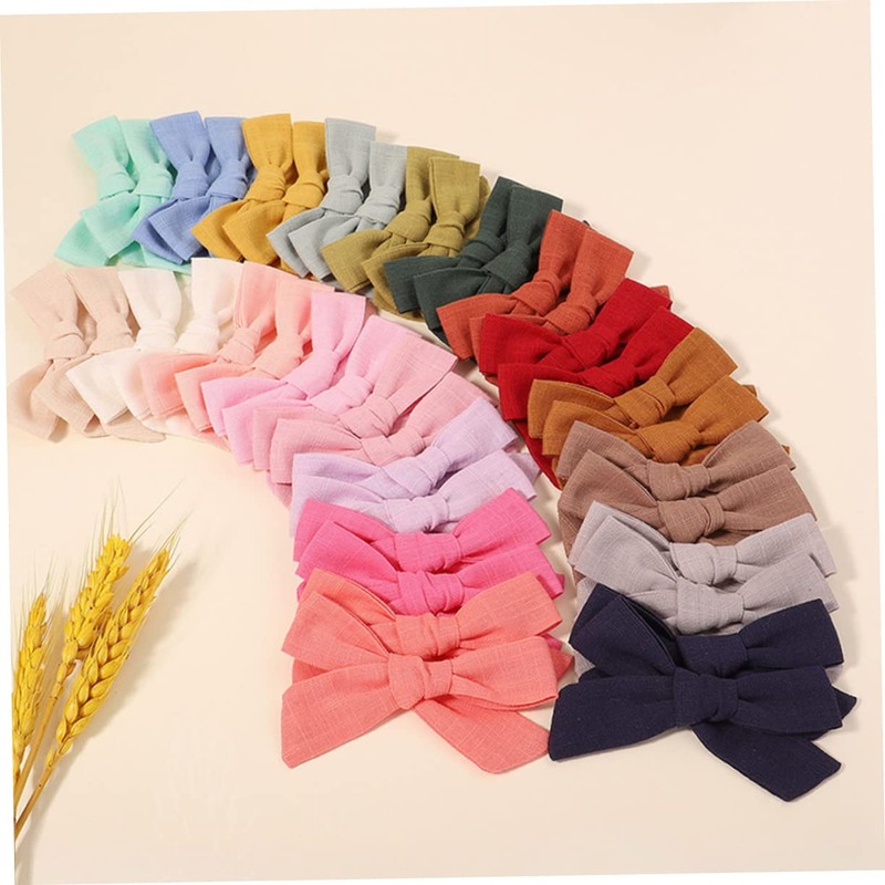Baluue 40pcs Hair Bow Clips for Girls Stylish Grosgrain Ribbon