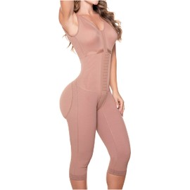 Sonryse 052 Fajas Colombianas Reductoras y Moldeadoras Post Surgery BBL Stage 2 Liposuction Compression Shapewear Bodysuit Garments Mocha L