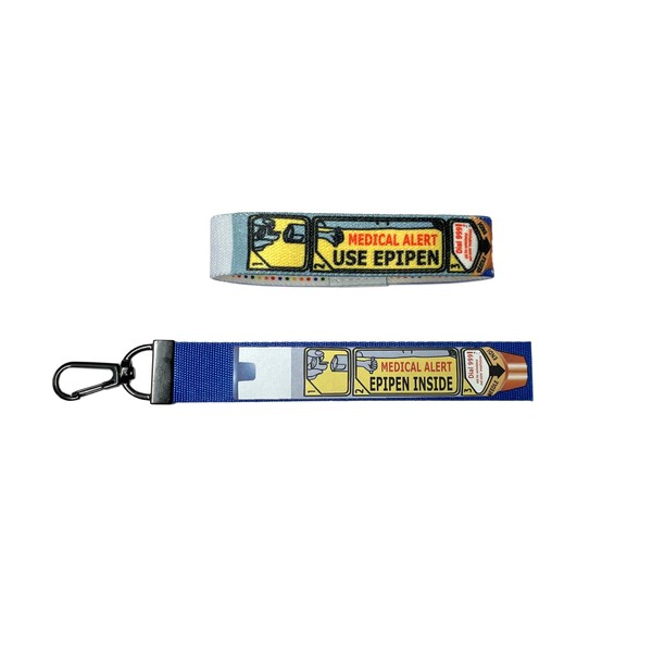 Set of use Epipen elastic Wrist band wristband/Key tag gift