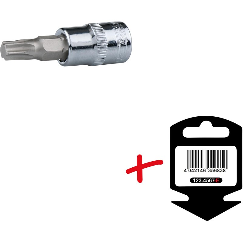 KS Tools 1/4 Inch Chrome Plus Bit Socket Torx, T27,