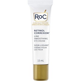 RoC Retinol Correxion®️ Under Eye Cream for Dark Circles & Puffiness, Daily Wrinkle Cream, Anti Aging Line Smoothing Skin Care Treatment, 15ML, White