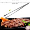 12-Inch Tweezer Tongs, Extra-Long Stainless Steel Food, Tweezers Precision Serrated