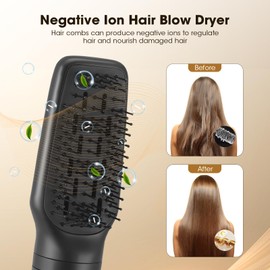 5 In1 HeißLuft Styler, 1300 W, 110.000 U/Min, Neuer Haarstyler Mit BüRstenlosem Motor, Hochgeschwindigkeits-Negativ-Ionen-Haartrockner, 20 M/S Luftstrom-HeißLuftbüRste, Lockenwickler, GläTteisenbüRste