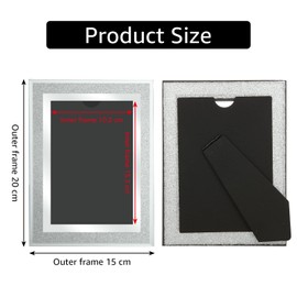 ASelected 6X4 Glass Photo Picture Frames For Wedding Photos,Family Photos And Home Decoration,Freestanding And Wall Mountable, 4 Pcs Portrait Or Landscape Display,Silver