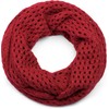 styleBREAKER knit loop scarf with hole pattern, single-colour holed-knit snood,