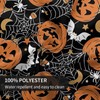 Sunshineyan Halloween Tablecloth 70 Inch Round, Black Pumpkins Spider Web