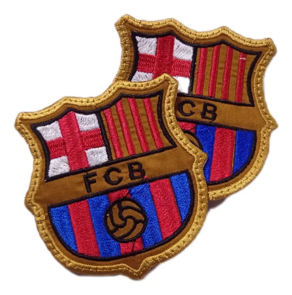 Barcelona Club Fútbol Español Parche Bordado 2 Pzas 8 Cm