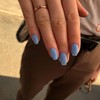Sky Blue Press on Nails Medium Coffin Fake Nails Press