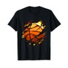 Giocatore di pallacanestro vintage basket in fiamme Maglietta