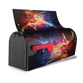 YYHWHJDE letterbox cover waterproof oxford cloth Fits standard or large size mailboxes Beautiful Music Note picture 21x18 in