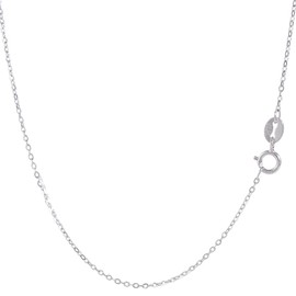 Beebeecraft 1 Box 1 Piece 925 Inch Sterling Silver Cable Chain 1 mm Thin Italian Necklace Chain with Lobster Clasps for DIY Jewellery Making (18 Inches)