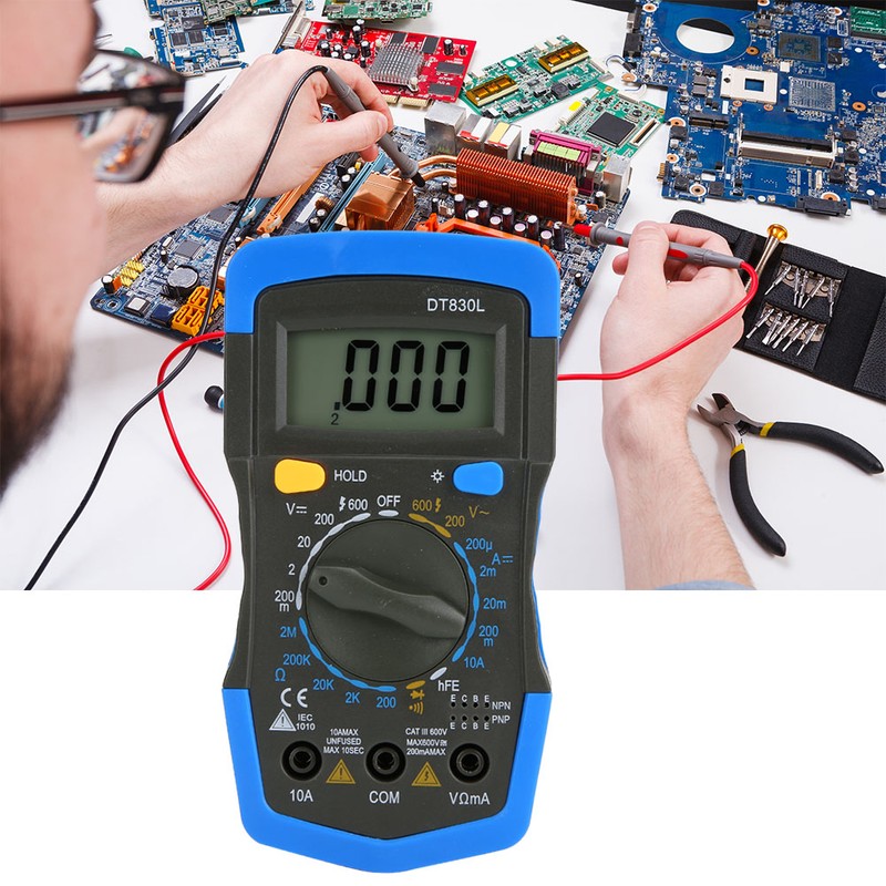 Portable HandHeld LCD Digital Mini Multimeter DC AC Voltage Current