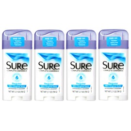 Sure Anti-Perspirant & Deodorant Original Solid, Regular Scent 2.70 Oz (Pack Of 4)
