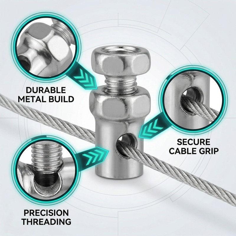 KAHZOR Pack of 8 Throttle Cable Universal, Throttle Cable Clamp,
