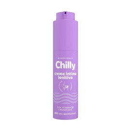 Chilly, Crema Intima Lenitiva, con Vitamina B5 e Bisabololo, Azione Idratante e Calmante, Dona Sollievo dai Piccoli Fastidi Intimi, Texture Fluida e Vellutata, pH5, Ideale per Uso Quotidiano, 50 ml