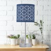 firstchoicelighting Set of 2 Navy Blue Table Lamp Shades, Lampshades