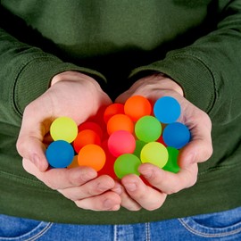 THE TWIDDLERS 120 Mini Neon Rubber Balls Bouncy Balls for Boys & Girls, 25 mm - Party Bags for Children's Birthday, Party Favours, Party Bags, Pinata