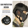 AOUTACC Half Face Airsoft Mesh Mask and Cap Set, Tactical