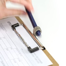 Officemate Wood Clipboard, Memo Size, Low Profile Clip with Pen Holder (83113)